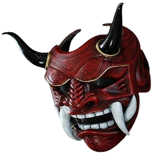 [Mã CLS2404A giảm 30k đơn 150k] Mặt nạ hóa trang yêu quái Hannya Nhật Bản Samurai che nửa mặt dành cho halloween RFT