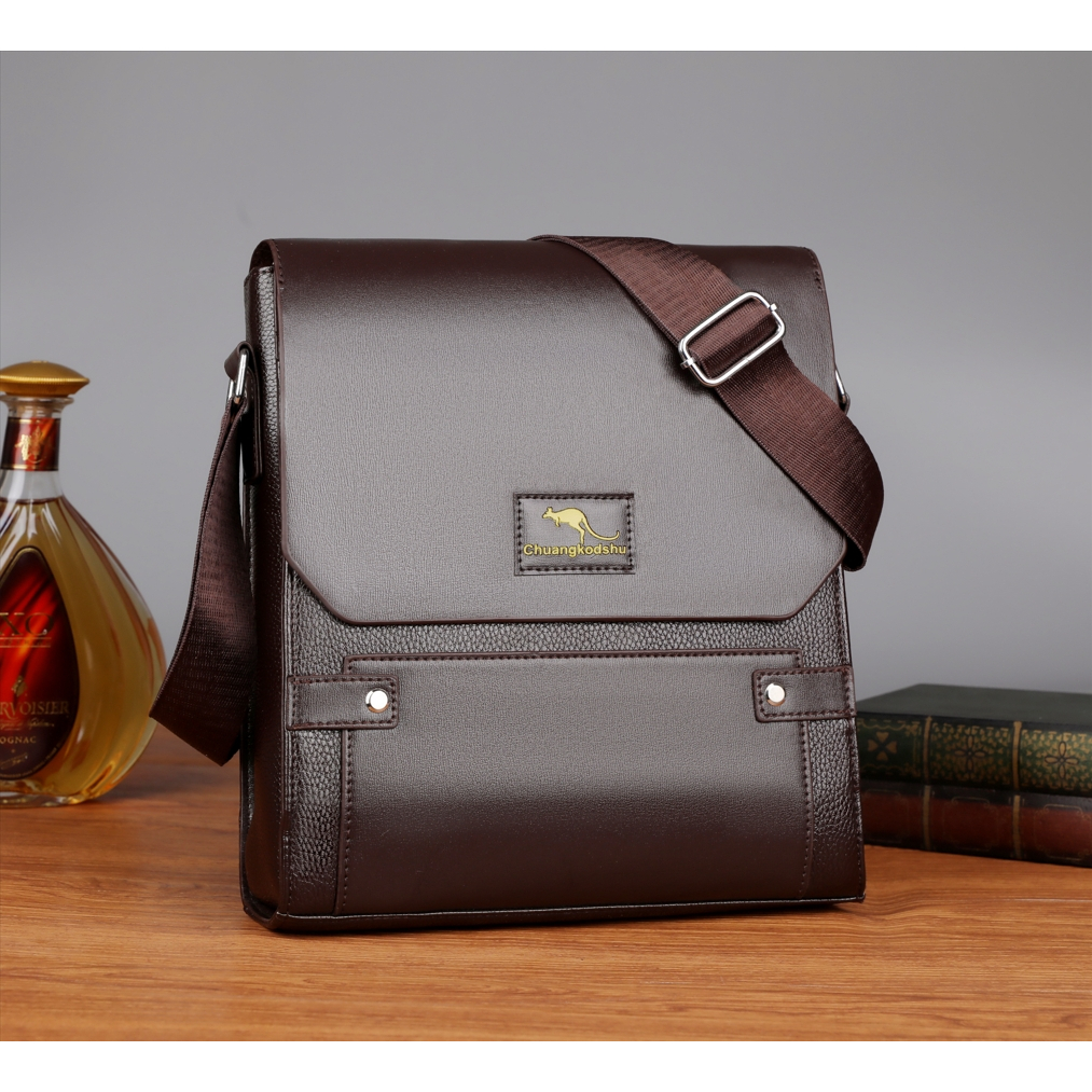 Túi đeo vai nam văn phòng công sở dọc thời trang đích thực, Kích thước: