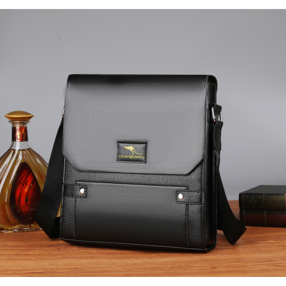 Túi đeo vai nam văn phòng công sở dọc thời trang đích thực, Kích thước: