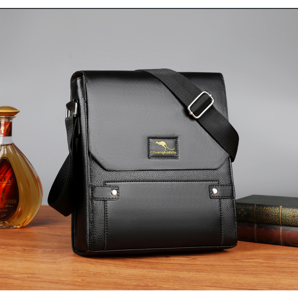 Túi đeo vai nam văn phòng công sở dọc thời trang đích thực, Kích thước: