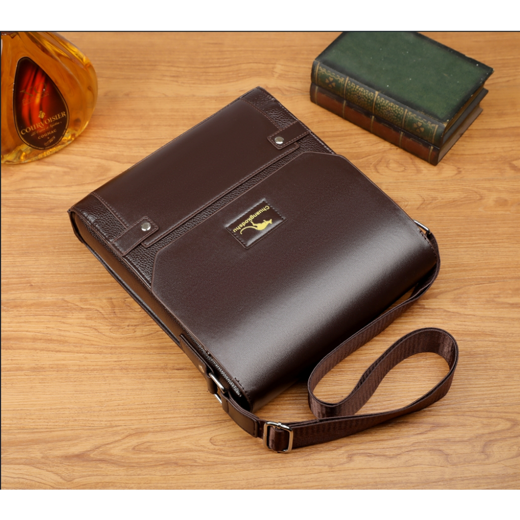 Túi đeo vai nam văn phòng công sở dọc thời trang đích thực, Kích thước: