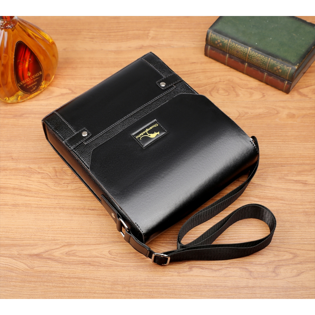 Túi đeo vai nam văn phòng công sở dọc thời trang đích thực, Kích thước: