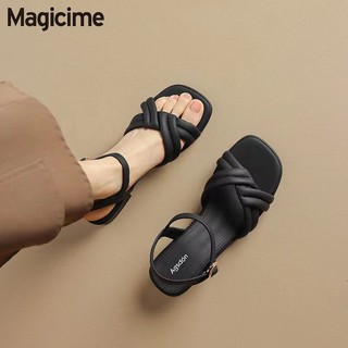 Magicime Giày Sandal Dày Gót Đi Lại Có Váy Tất Cả Trận Đấu Giày Nữ 2024 Phong Cách Mới Mùa Hè