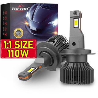 Tuffoo 2 CÁI M5 【 Kích thước 1: 1 】 Bóng đèn pha LED ô tô công suất cao 110W 24000LM H4 / H7 / H11 / HB3 / 9005 / H1 / HB4 / 9006 / HIR2 / 9012 Hi / Lo Beam Canbus Không lỗi - Trắng 6000K (DC12V)