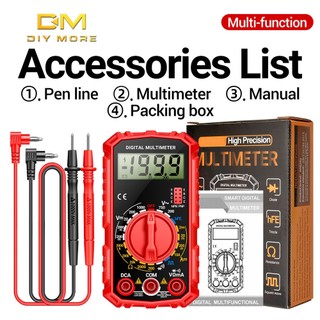 Diymore SZ308 Đồng hồ đo điện áp vạn năng kỹ thuật số Đồng hồ đo dòng điện AC / DC Điện tử LCD Đèn nền Ohm Thử nghiệm sóng vuông