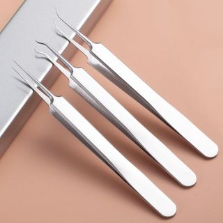 Dụng cụ làm sạch da mặt bằng thép không gỉ Nhíp chống tĩnh điện Dụng cụ trang điểm và mặt bằng thép không gỉ Sửa chữa công nghiệp Nhíp chính xác Dụng cụ trang điểm làm đẹp của bé gái