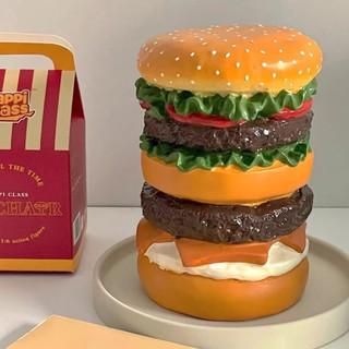 Heo đất Hamburger, heo đất hộp, tiền xu trẻ em, heo đất Blinglight