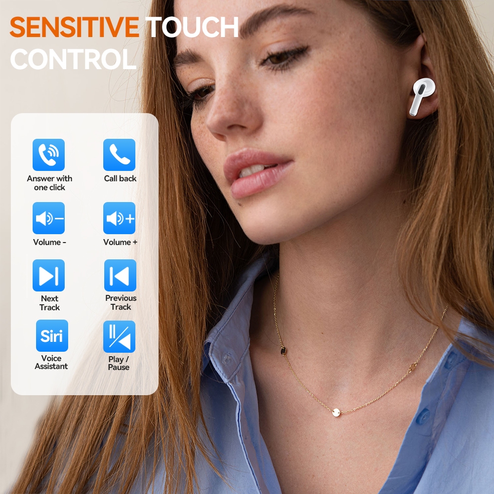 【Free Gift】Tai nghe không dây GOOJODOQ Bluetooth 5.3 có micrô tích hợp Giảm tiếng ồn âm thanh chất lượng cao IPX5 kín nước | BigBuy360 - bigbuy360.vn