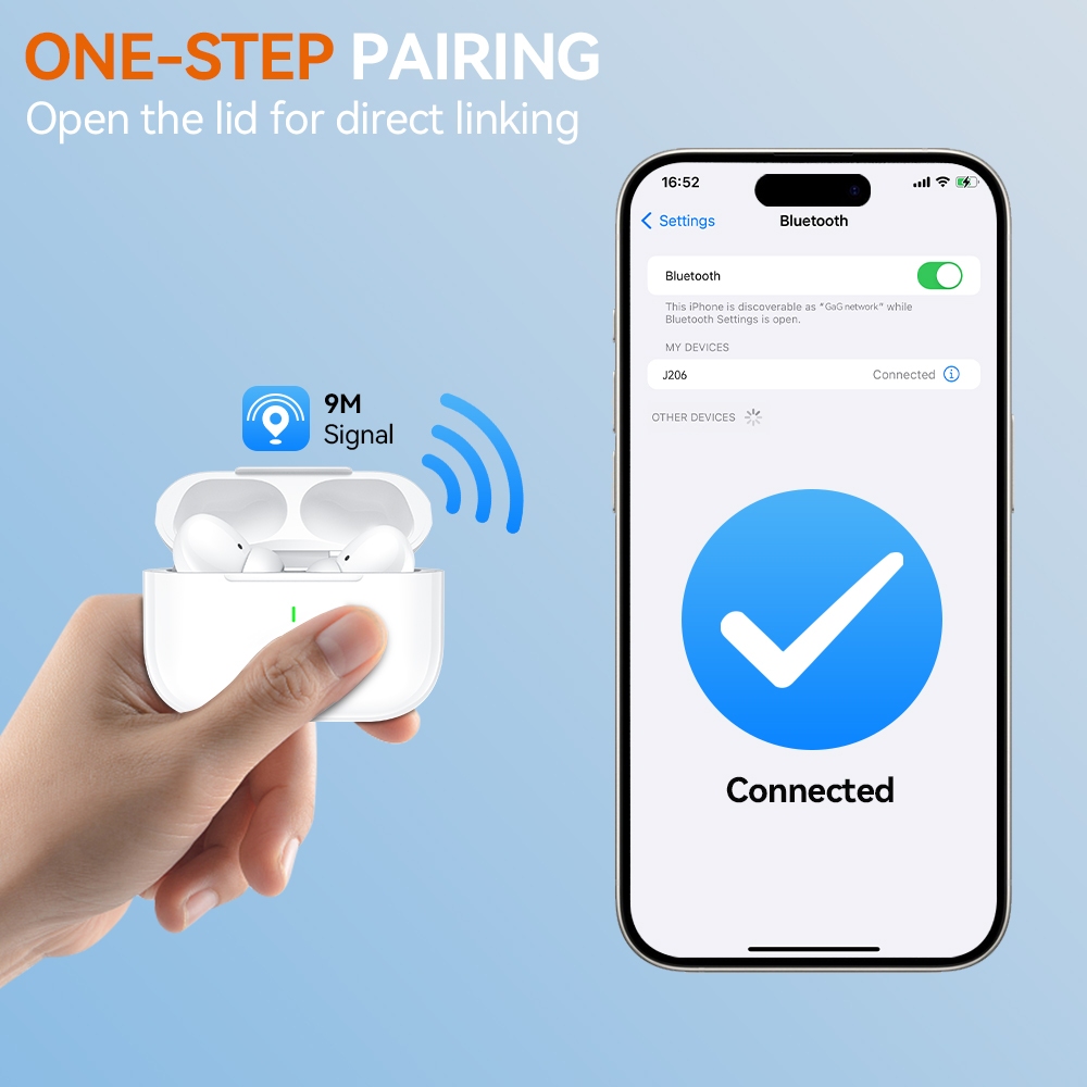 【Free Gift】Tai nghe không dây GOOJODOQ Bluetooth 5.3 có micrô tích hợp Giảm tiếng ồn âm thanh chất lượng cao IPX5 kín nước | BigBuy360 - bigbuy360.vn