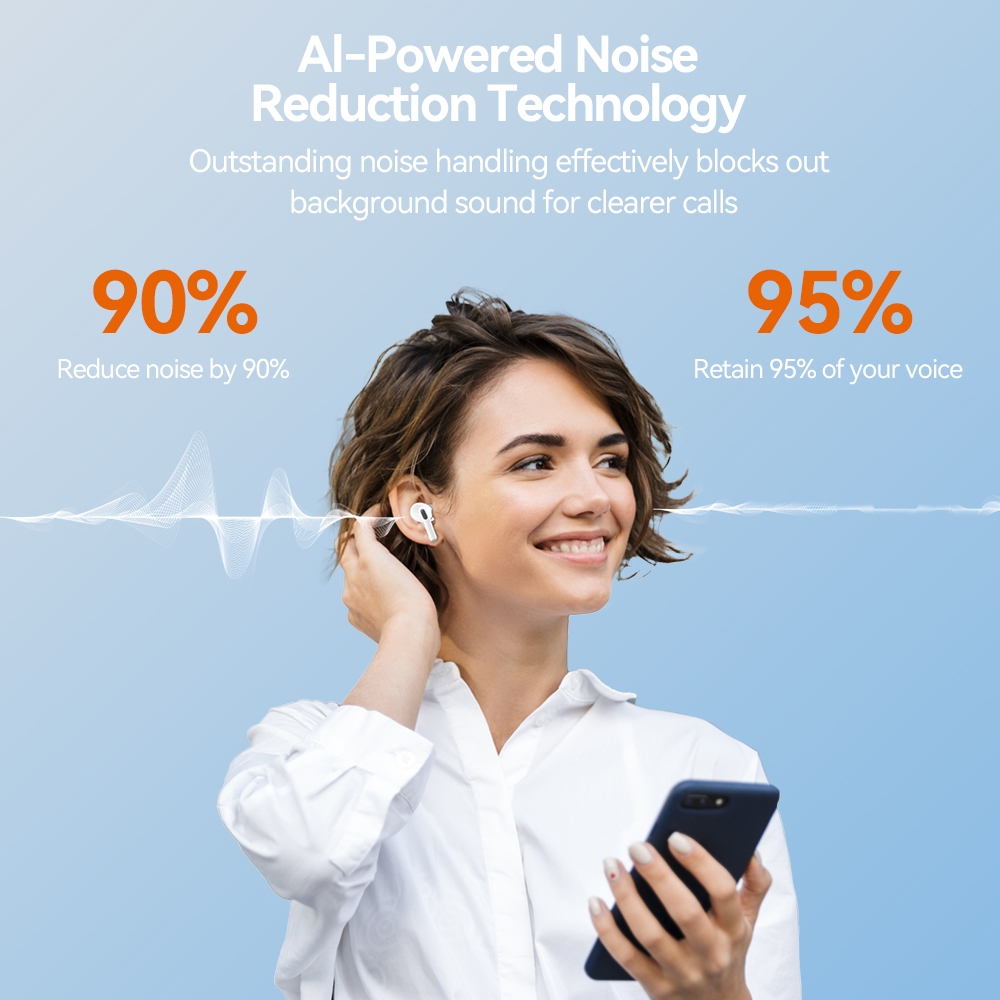 【Free Gift】Tai nghe không dây GOOJODOQ Bluetooth 5.3 có micrô tích hợp Giảm tiếng ồn âm thanh chất lượng cao IPX5 kín nước | BigBuy360 - bigbuy360.vn