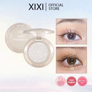 XIXI Phấn Mắt Đơn Sắc Ánh Kim Cương Lấp Lánh Không Thấm Nước nhũ mắt xixi Lấp Lánh Phấn Mắt Làm Sáng Mắt Trang Điểm Chống Thấm Nước Shimmer Bảng Màu Đơn Sắc Phấn Mắt Sắc Tố Highlighter Mỹ Phẩm NO.D559
