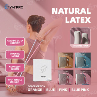 Gympro 8 hình Cao su thiên nhiên Flexband co giãn tay cầm rộng hơn Độ bền kéo cao Dây thun xốp dày