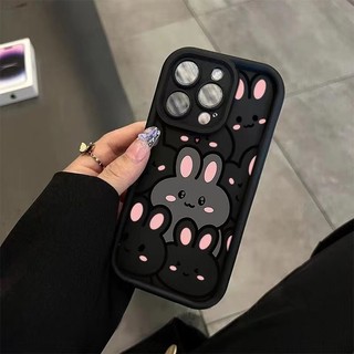 ốp lưng Redmi Note 10 4G Note 10S Note 9 4G Note 11 Note 11S Note 10 Pro Note 11 Pro 4G 5G Note 12 TURBO A1 Plus A2 Plus Thẳng cạnh Silicone dễ thương thỏ trường hợp điện thoại