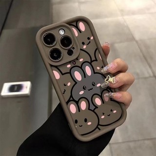ốp lưng Redmi Note 10 4G Note 10S Note 9 4G Note 11 Note 11S Note 10 Pro Note 11 Pro 4G 5G Note 12 TURBO A1 Plus A2 Plus Thẳng cạnh Silicone dễ thương thỏ trường hợp điện thoại