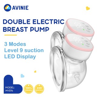 AVINIE Máy hút sữa điện đôi không dây 180ml 3 chế độ và 9 cấp độ hút BPA Free Máy hút sữa rảnh tay MY376