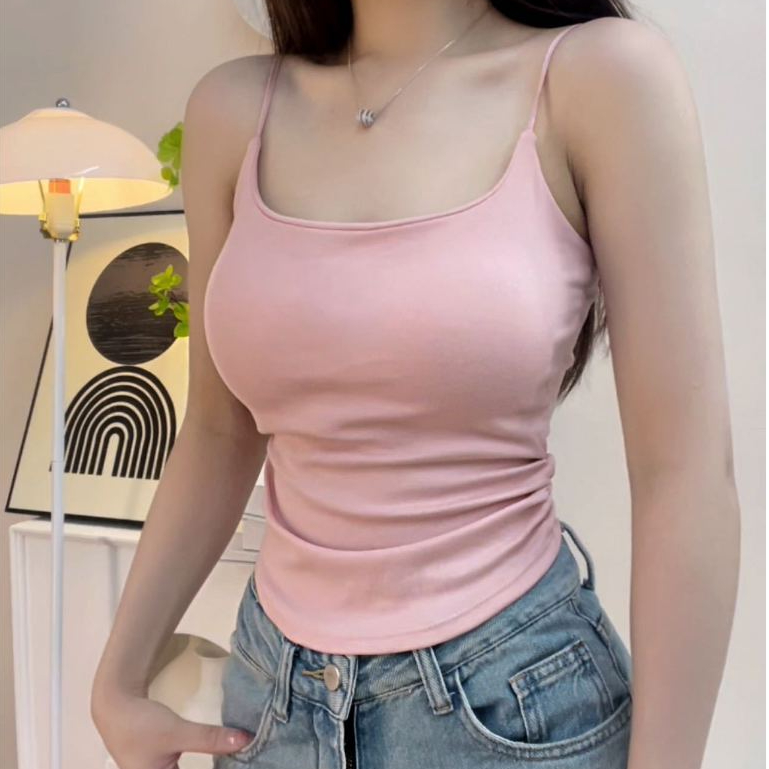 LOẠI ĐẸP- Áo hai dây màu trơn có mút đệm ngực dây quai điều chỉnh nhún sườn thời trang mùa hè quyến rũ 2138 LILIRIA | BigBuy360 - bigbuy360.vn