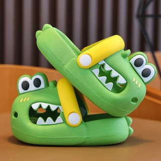 Dép cho trẻ em Phim hoạt hình mùa hè Dép đế mềm chống trượt Khủng long Crocs cho trẻ trung và nhỏ