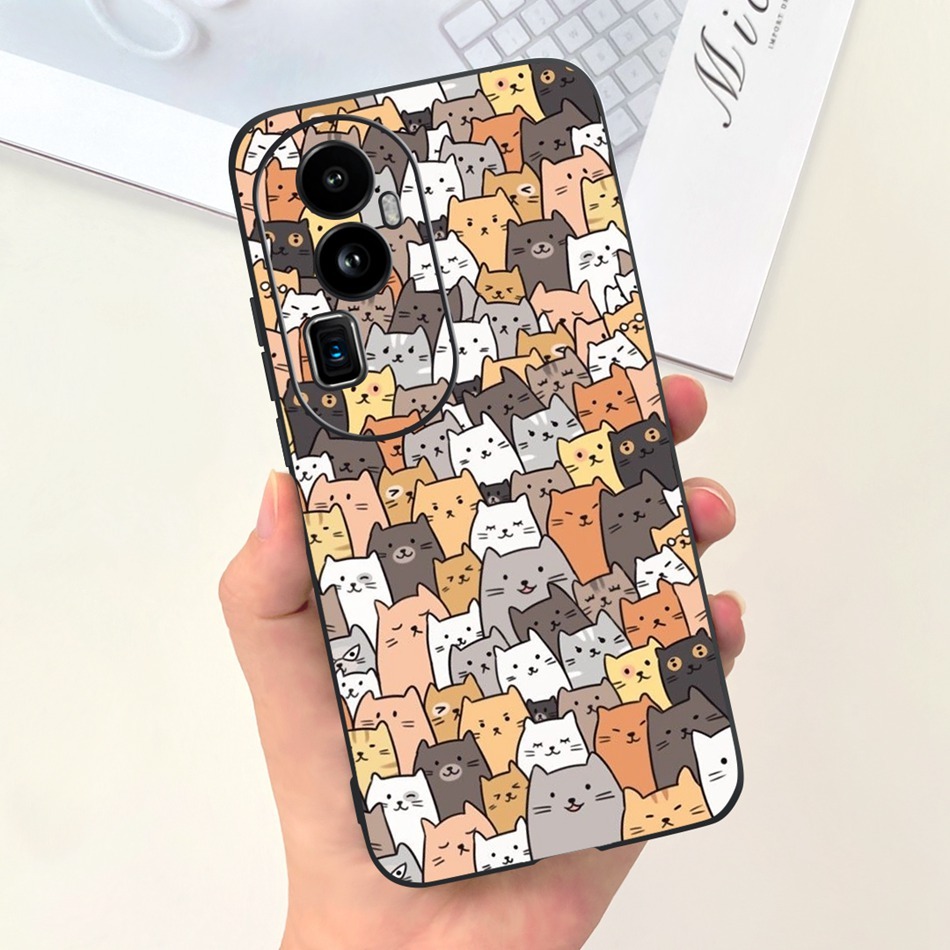 Ốp Điện Thoại silicon Mềm Màu Kẹo Hình Phi Hành Gia Mèo Cho oppo reno10 pro + 5g 2023 reno10 pro plus cph2521