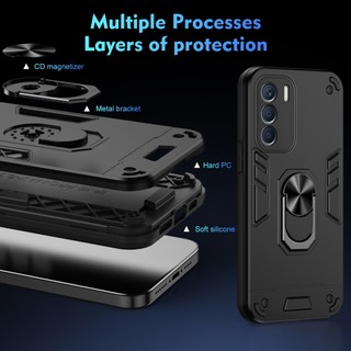 Ốp Lưng Cho Infinix Zero 5G 2023 X6815C, X6815D Ốp Điện Thoại Ô Tô Từ Nhẫn Giá Đỡ Giáp Chống Sốc Cạnh Silicon Bảo Vệ Bìa Cứng Coque L2