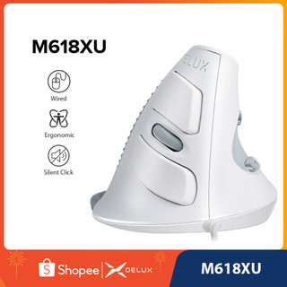 Chuột máy tính có dây delux m618xu 6 nút bấm cao cấp
