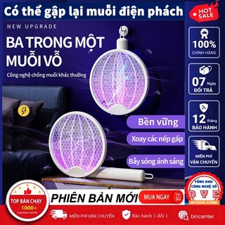Ouyili Vợt muỗi thông minh tự động kiêm đèn bắt muỗi sạc tích điện, vợt bắt muỗi thông minh cao cấp để bàn Có thể gập lại muỗi điện phách