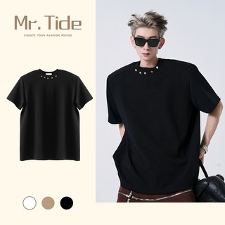 Áo thun nam Áo thun ngắn tay thun nam Phong cách rộng Unisex