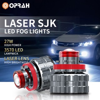   1 Cặp  Đèn LED sương mù ô tô siêu sáng Oprah công suất cao 8000LM Bóng đèn H11 H7 HB3 9005 HB4 9006 Laser Chạy ban ngày 