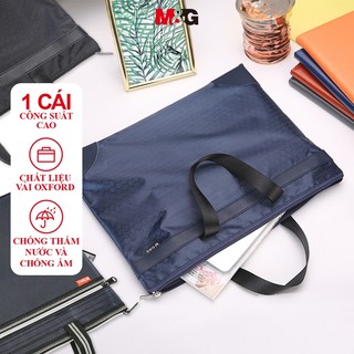 M&G A4 Túi Xách Dung Tích Lớn Túi Dây Kéo Túi Hội Nghị Túi Kinh Doanh Đen Xanh Túi Thông Tin Kinh Doanh Túi Tài Liệu