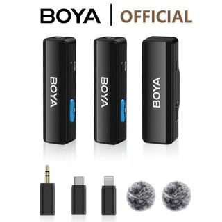 BOYALINK A1/A2 micro không dây cài áo chống ồn micro thu âm không dây mini iphone Type-C 3.5mm