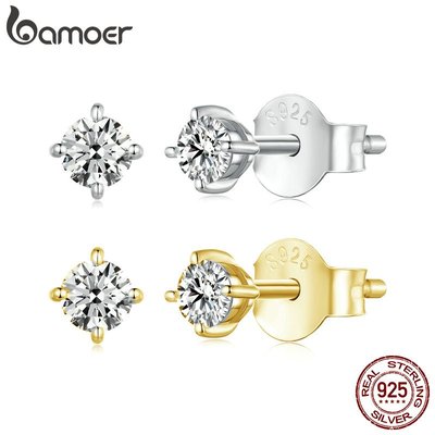 Bông tai BAMOER MSE038 bạc 925 vvs1 d màu 0.1ct chính hãng