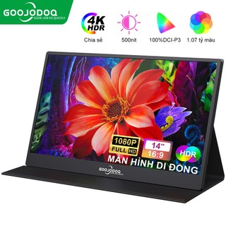  GOOJODOQ 14 inch / 15,6 inch Màn hình di động cho loa đế mở rộng máy tính xách tay Ps4 Điện thoại PC Android Switch Macbook HDMI