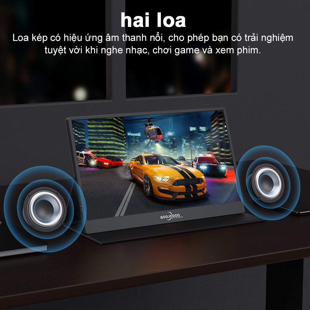 [Bảo hành một năm] GOOJODOQ 14 inch / 15,6 inch Màn hình di động cho loa đế mở rộng máy tính xách tay Ps4 Điện thoại PC Android Switch Macbook HDMI | BigBuy360 - bigbuy360.vn