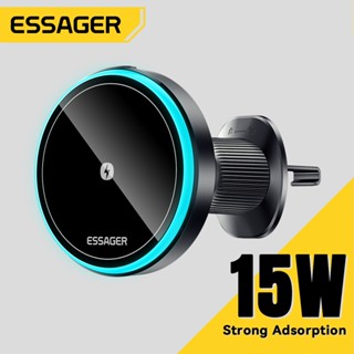 Essager 15W Giá đỡ xe sạc không dây từ tính hấp phụ từ tính Sạc nhanh không dây