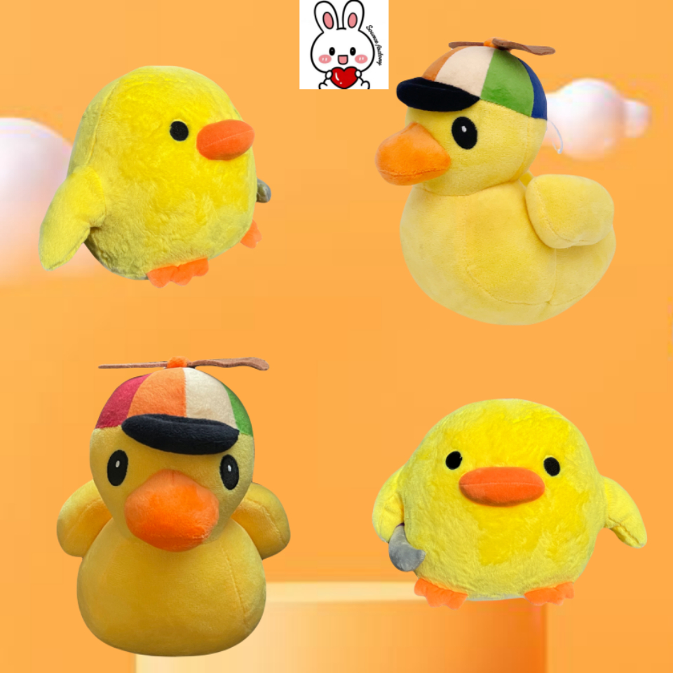 ✨in Stock✨awai Hat Duck Down Doll Funny Knife Duck Down Doll Toy Soft Yellow Duck Down Gối Trang chủ