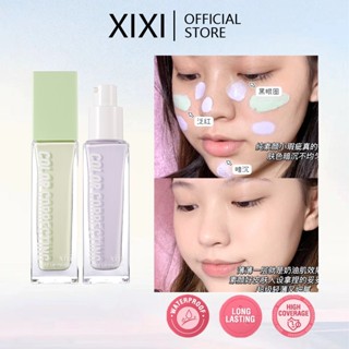 Xixi Cô Lập Kem Nền Dạng Lỏng Kem Nền Mặt Trang Điểm Kem Nền Dạng Lỏng Kem Nền Chống Thấm Nước Kiểm Soát Dầu Che Khuyết Điểm Lỗ Chân Lông Vô Hình Ngay Cả Màu Da Tím Xanh BB Cream Cosmeti