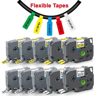 Băng ID linh hoạt 6-36mm Tương thích cho băng nhãn Brother FX231 FX631 Băng dán nhiều lớp cho máy in nhãn Brother P-Touch PT-H110 PT-H107B PT-D450 PT-D600 Brother Label MakeTZE231