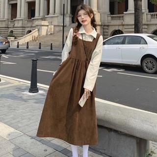 Đầm Yếm Dáng Rộng Phong Cách Hàn Quốc Dễ Thương Cho Nữ