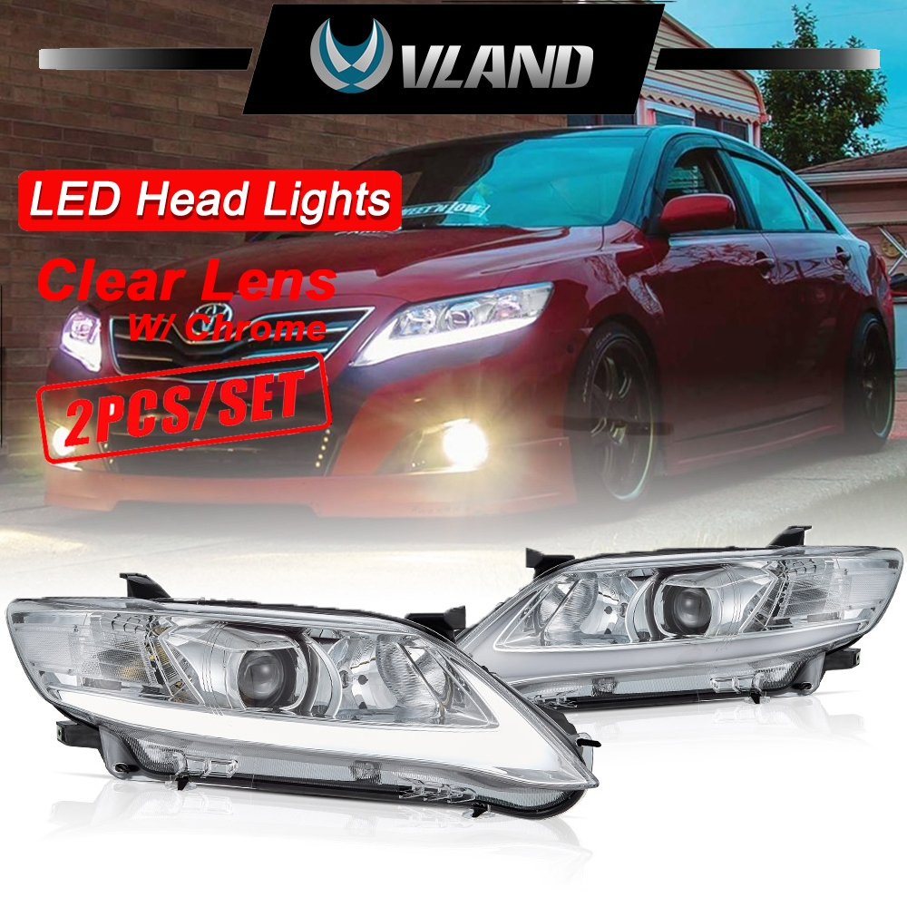 Đèn Pha LED Vland Cho 2009-2011 Toyota Camry Thế Hệ Thứ 6 XV40 Sedan Đèn Trước Máy Chiếu W / Tuần Tự