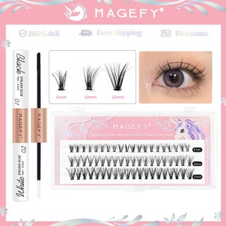 Bộ lông mi giả tự nhiên MAGEFY Với Mascara & Keo 2 trong 1 Dụng cụ trang điểm