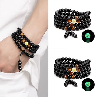 6mm 108 Hạt 12 Cung Hoàng Đạo Đêm Phát Sáng Vòng Tay Thời Trang Cổ Điển Vòng Tay Cung Hoàng Đạo May Mắn
