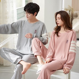 2024 thiết kế mới Bộ đồ ngủ nữ Bộ đồ ngủ nam Bộ đồ ngủ cặp đôi Tay dài mùa xuân Giải trí Nội thất gia đình