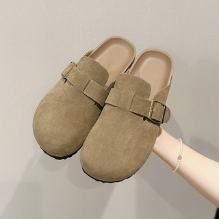 Hàn Quốc Hàn Quốc Y2K Thời Trang Ngoài Trời Thấp Gót Chống Trơn Trượt Dép Lười Flat Retro Tất Cả Trận Đấu Giày Nữ Sinh Viên Nhẹ Kỳ Nghỉ Le