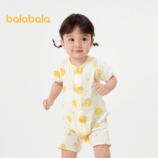 Balabala Sơ Sinh Quần Áo Cho Bé Áo Liền Quần Cotton Jumpsuit 2024 Bàn Mùa Hè Mới Dễ Thương