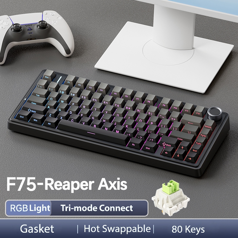 Bàn Phím Cơ aula f75% 75% 80 Phím rgb bluetooth 2.4g Dùng Để Chơi Game
