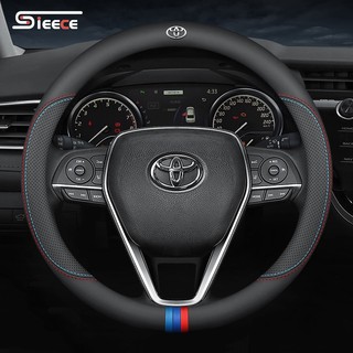 Sieece BọC Vô LăNg Ô Tô BọC Vô Da Sợi Nhỏ ỐP Vô LăNg Ô Tô BọC Vô LăNg Oto Thoáng Khí Trang Trí NộI ThấT Ô Tô Phụ KiệN Ô Tô Cho Toyota Chr Raize Corolla Cross Rush Fortuner Yaris Innova Vios Prius C Wigo Sienta Land Cruiser 200