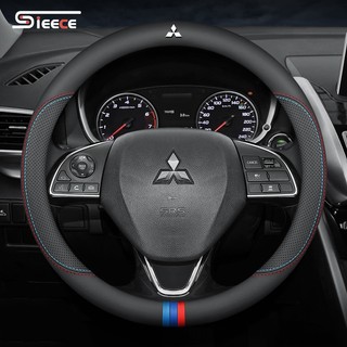 Sieece BọC Vô Da Sợi Nhỏ BọC Vô LăNg Ô Tô BọC Vô LăNg Xe Ô Tô Không Trượt ỐP Vô LăNg Ô Tô Trang Trí NộI ThấT Ô Tô Phụ KiệN Ô Tô Cho Mitsubishi L300 L200 Xpander Cross Outlander Attrage Xpander Lancer Space Star Mirage Mirage