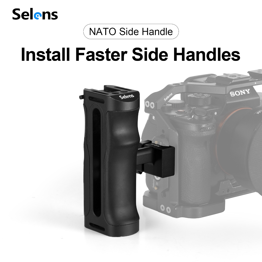 Selens Nato Di Động Bên Tay Cầm Đa Năng Camera Lồng Bên Tay Cầm Hợp Kim Nhôm Đế Giày Lạnh Có Khóa Phụ Kiện Chụp Ảnh