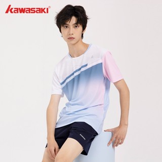 Kawasaki 2024 Áo thun thể thao cầu lông mới Váy K1C02-B1959 & K1C02-B2959 Nam và Nữ Hút mồ hôi Nhanh khô Bộ thể thao thông thường thoáng khí