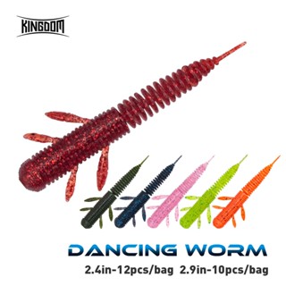 Kingdom 12 Mồi Câu Cá 60mm 75mm 1.7g 2.7g Mồi Mềm Nổi TPE Mềm Mồi Câu Cá Đồ Bơi Mồi Nhân Tạo