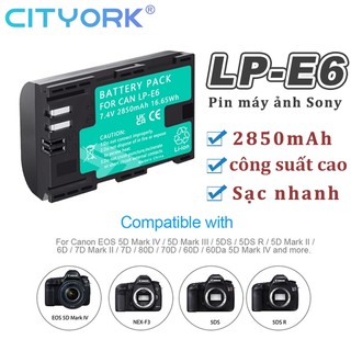 Pin máy ảnh canon lp-e6nh lp-e6 thích hợp cho eos 5d mark ii/ eos 7d và eos 60d/ eos 6d/ 70d/ 80d